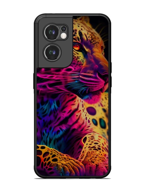 Leopard Art Glossy Metal Phone Cover for Oneplus Nord Ce 2 (5G) Zapvi