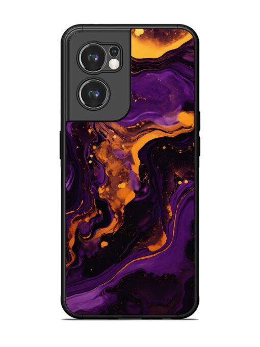 Painting Of A Purple Glossy Metal Phone Cover for Oneplus Nord Ce 2 (5G) Zapvi