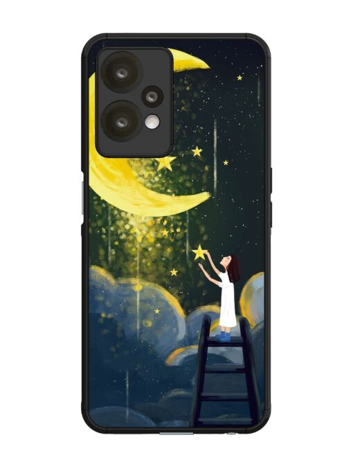 Moonlight Healing Night Illustration Glossy Metal TPU Phone Cover for Oneplus Nord Ce 2 Lite (5G) Zapvi