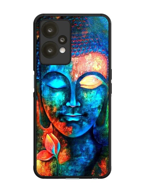 Buddha Painting Glossy Metal Phone Cover for Oneplus Nord Ce 2 Lite (5G)