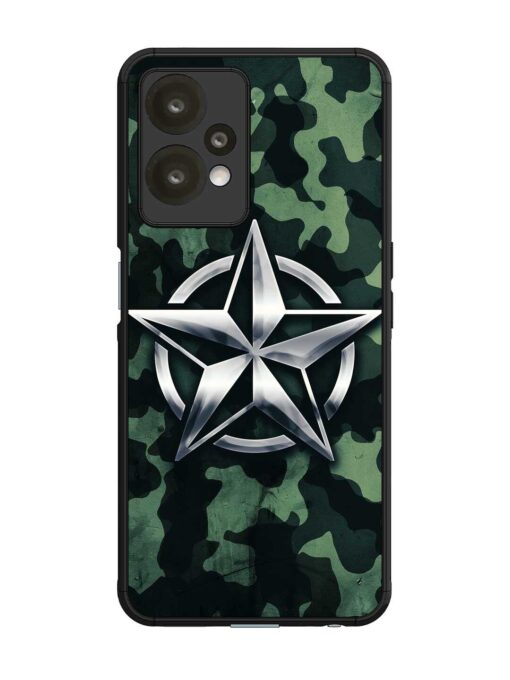 Indian Army Star Design Glossy Metal Phone Cover for Oneplus Nord Ce 2 Lite (5G)