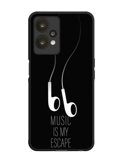 Music Is My Escape Glossy Metal Phone Cover for Oneplus Nord Ce 2 Lite (5G)