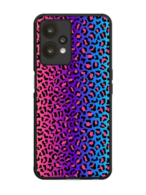 Colorful Leopard Seamless Glossy Metal Phone Cover for Oneplus Nord Ce 2 Lite (5G) Zapvi