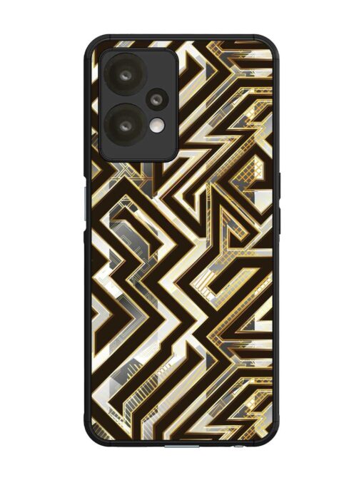 Technology Geometric Seamless Glossy Metal Phone Cover for Oneplus Nord Ce 2 Lite (5G) Zapvi