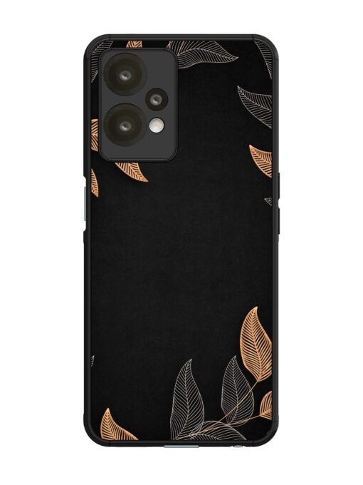 Foliage Art Glossy Metal Phone Cover for Oneplus Nord Ce 2 Lite (5G)