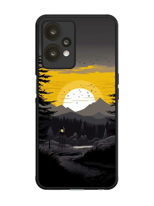 Sunset Vector Glossy Metal Phone Cover for Oneplus Nord Ce 2 Lite (5G) Zapvi