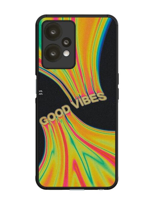 Good Vibes Glossy Metal Phone Cover for Oneplus Nord Ce 2 Lite (5G)