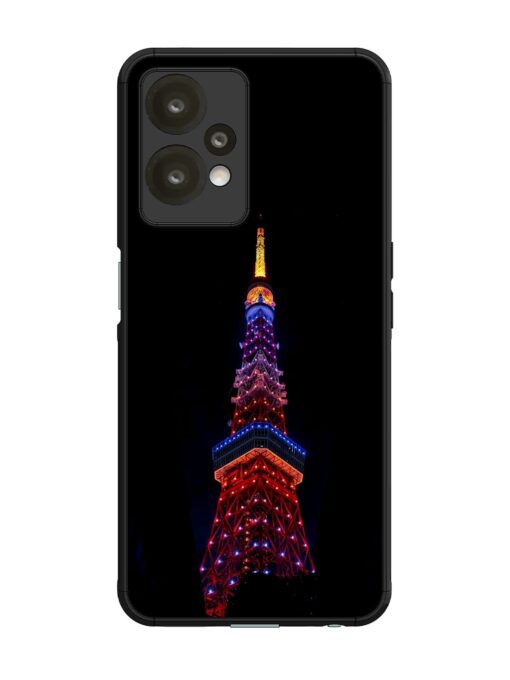 Eiffel Tower Night View Glossy Metal Phone Cover for Oneplus Nord Ce 2 Lite (5G) Zapvi