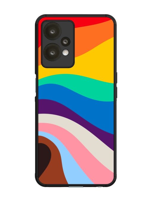 Minimal Pride Art Glossy Metal Phone Cover for Oneplus Nord Ce 2 Lite (5G)