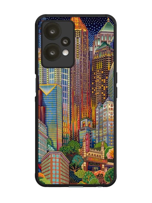 Cityscapes Art Glossy Metal Phone Cover for Oneplus Nord Ce 2 Lite (5G) Zapvi