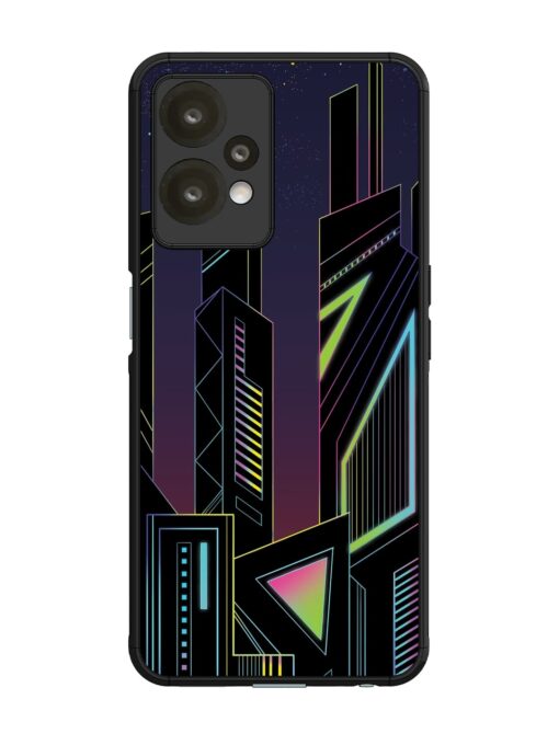 Neon Dreamscape Glossy Metal Phone Cover for Oneplus Nord Ce 2 Lite (5G)