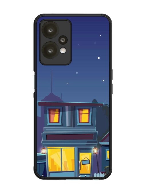 Vector Night House Glossy Metal Phone Cover for Oneplus Nord Ce 2 Lite (5G)