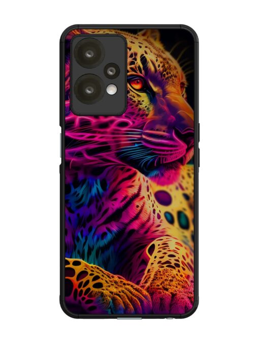 Leopard Art Glossy Metal Phone Cover for Oneplus Nord Ce 2 Lite (5G) Zapvi