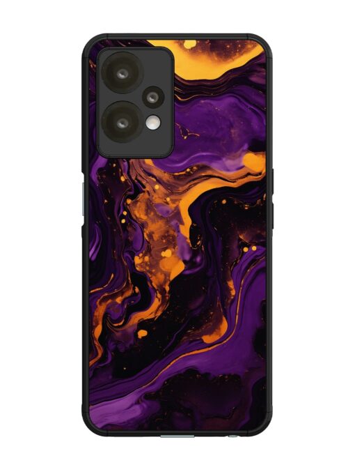 Painting Of A Purple Glossy Metal Phone Cover for Oneplus Nord Ce 2 Lite (5G)