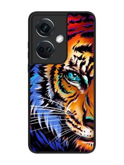 Colorful Lion Art Glossy Metal Phone Cover for Oneplus Nord Ce 3 (5G)
