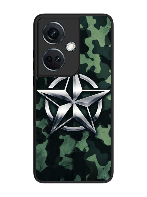 Indian Army Star Design Glossy Metal Phone Cover for Oneplus Nord Ce 3 (5G)