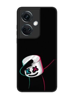 Black Marshmallow Glossy Metal Phone Cover for Oneplus Nord Ce 3 (5G)
