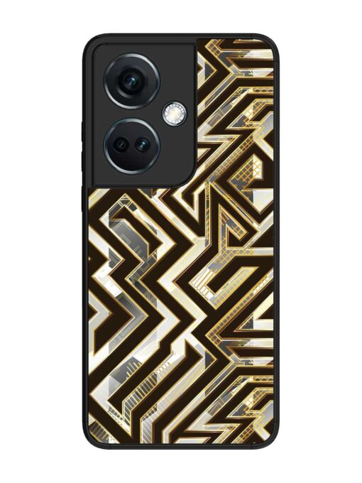 Technology Geometric Seamless Glossy Metal Phone Cover for Oneplus Nord Ce 3 (5G) Zapvi