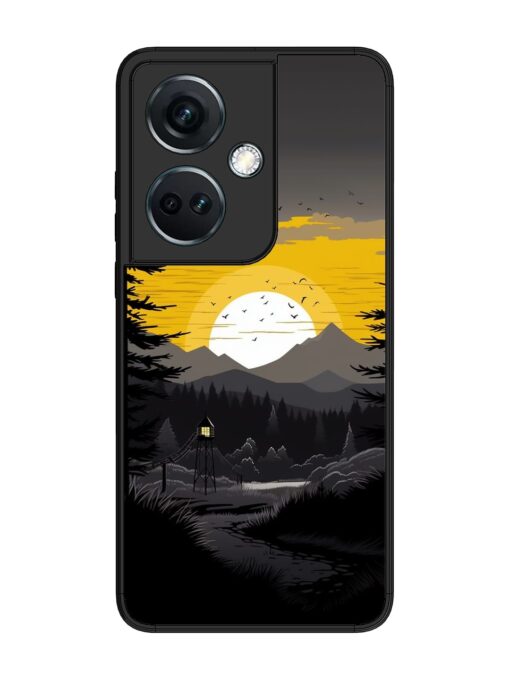 Sunset Vector Glossy Metal Phone Cover for Oneplus Nord Ce 3 (5G)