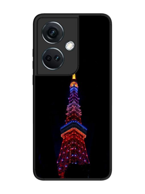 Eiffel Tower Night View Glossy Metal Phone Cover for Oneplus Nord Ce 3 (5G) Zapvi