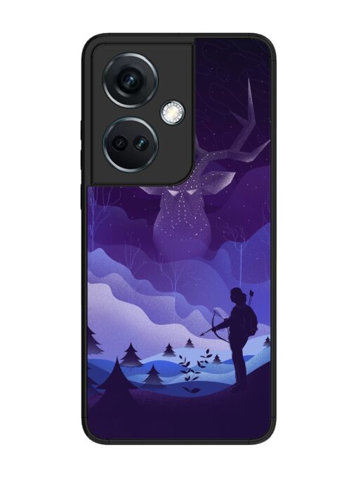 Deer Forest River Glossy Metal Phone Cover for Oneplus Nord Ce 3 (5G)