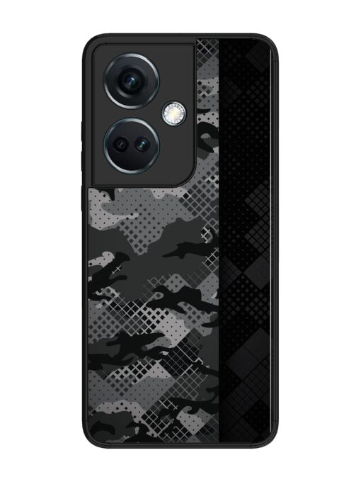 Dark Camouflage Glossy Metal Phone Cover for Oneplus Nord Ce 3 (5G)