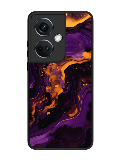 Painting Of A Purple Glossy Metal Phone Cover for Oneplus Nord Ce 3 (5G) Zapvi