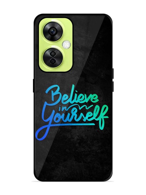 Believe In Yourself Glossy Metal Phone Cover for Oneplus Nord Ce 3 Lite (5G) Zapvi