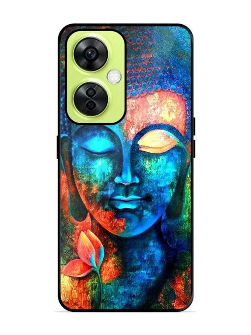 Buddha Painting Glossy Metal Phone Cover for Oneplus Nord Ce 3 Lite (5G) Zapvi