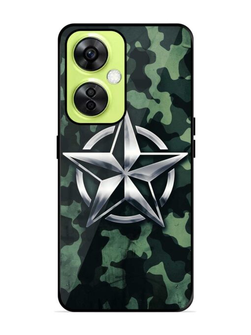 Indian Army Star Design Glossy Metal Phone Cover for Oneplus Nord Ce 3 Lite (5G)