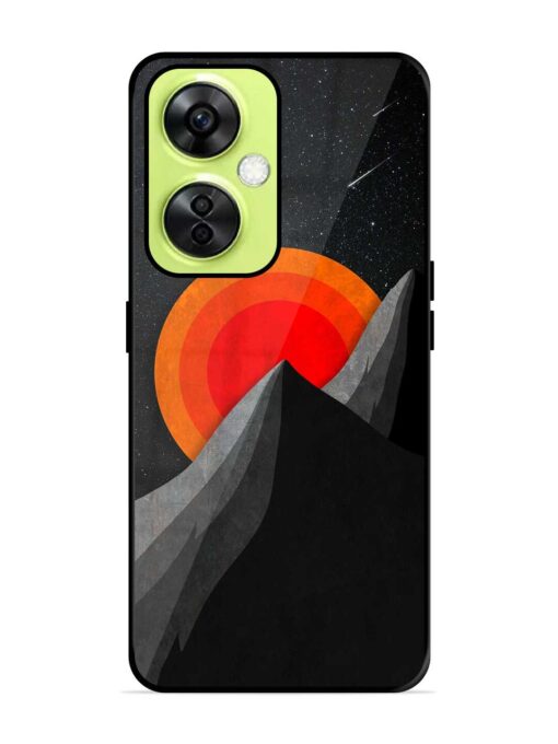 Black Mountain Glossy Metal Phone Cover for Oneplus Nord Ce 3 Lite (5G) Zapvi