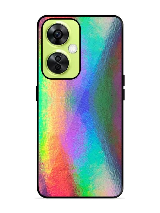 Colorful Holographic Background Glossy Metal TPU Phone Cover for Oneplus Nord Ce 3 Lite (5G) Zapvi