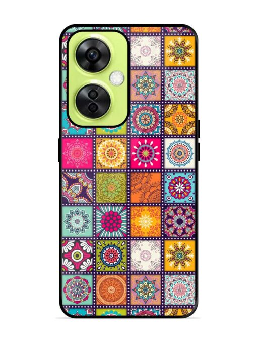 Seamless Pattern Vintage Glossy Metal Phone Cover for Oneplus Nord Ce 3 Lite (5G) Zapvi