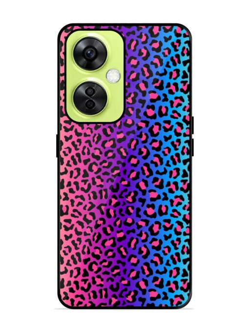 Colorful Leopard Seamless Glossy Metal Phone Cover for Oneplus Nord Ce 3 Lite (5G) Zapvi