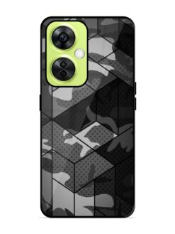 Hexagonal Pattern Glossy Metal Phone Cover for Oneplus Nord Ce 3 Lite (5G)