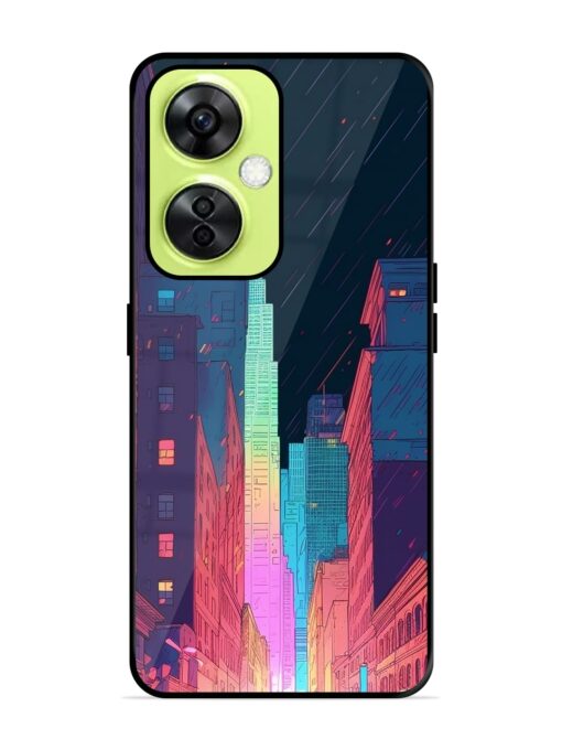 Minimal City Art Glossy Metal Phone Cover for Oneplus Nord Ce 3 Lite (5G) Zapvi