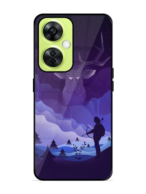 Deer Forest River Glossy Metal Phone Cover for Oneplus Nord Ce 3 Lite (5G) Zapvi