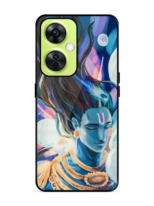 Bhagwan Sri Krishna Glossy Metal Phone Cover for Oneplus Nord Ce 3 Lite (5G) Zapvi