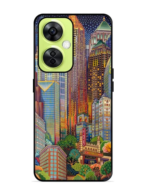 Cityscapes Art Glossy Metal Phone Cover for Oneplus Nord Ce 3 Lite (5G) Zapvi