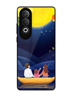 Happy Family And Beautiful View Glossy Metal Phone Cover for Oneplus Nord Ce 4 (5G)