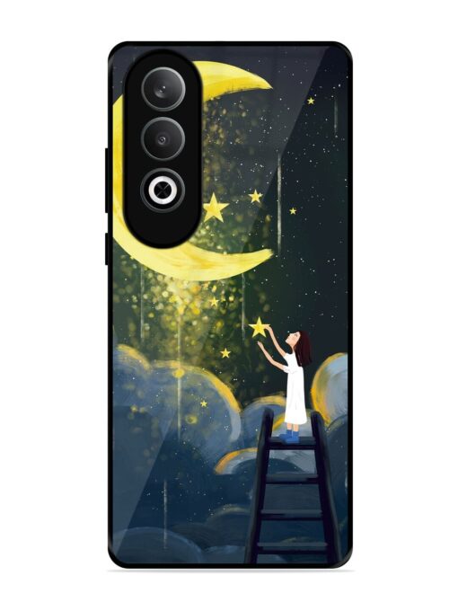 Moonlight Healing Night Illustration Glossy Metal TPU Phone Cover for Oneplus Nord Ce 4 (5G)