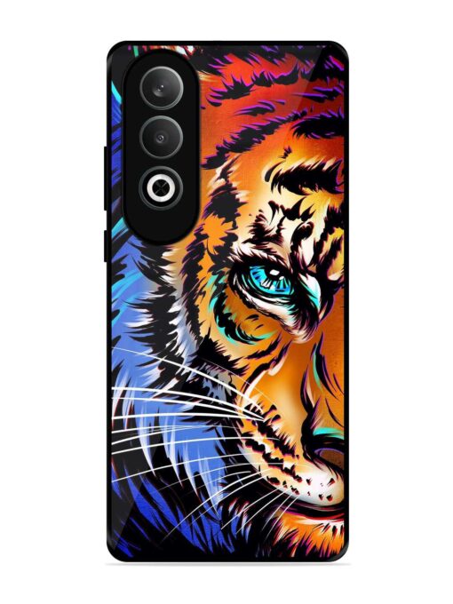 Colorful Lion Art Glossy Metal Phone Cover for Oneplus Nord Ce 4 (5G) Zapvi