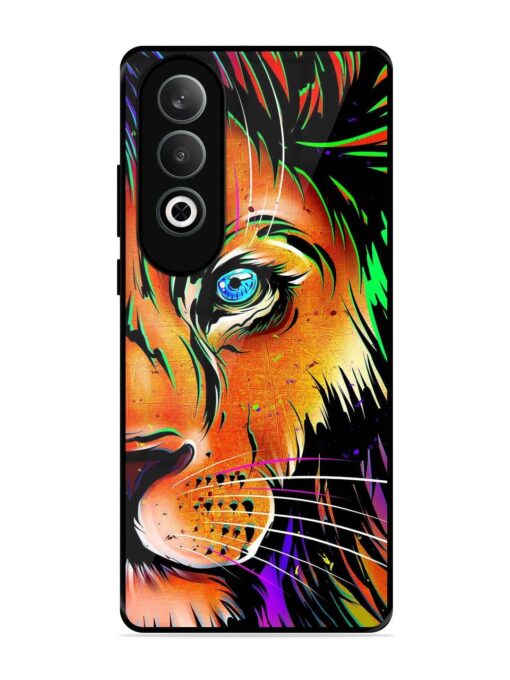 Colorful Lion Design Glossy Metal TPU Phone Cover for Oneplus Nord Ce 4 (5G)