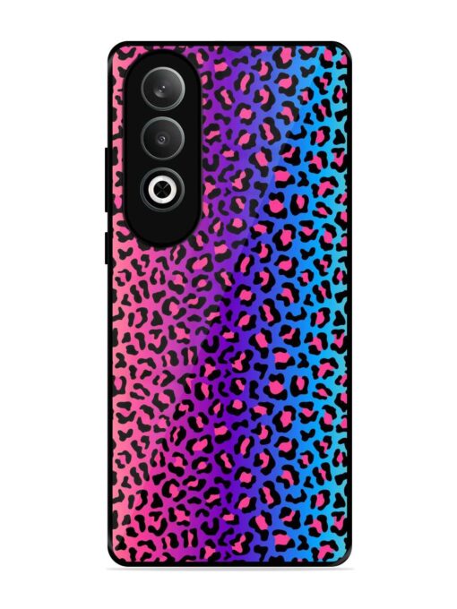 Colorful Leopard Seamless Glossy Metal Phone Cover for Oneplus Nord Ce 4 (5G)