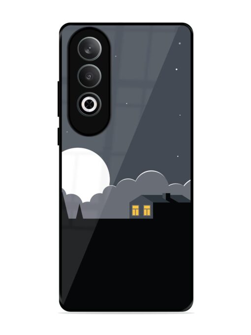 Full Moon Vector Art Glossy Metal Phone Cover for Oneplus Nord Ce 4 (5G)