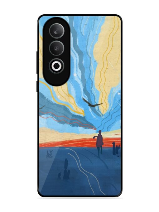 Minimal Abstract Landscape Glossy Metal Phone Cover for Oneplus Nord Ce 4 (5G) Zapvi