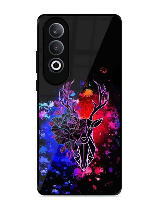 Floral Deer Art Glossy Metal Phone Cover for Oneplus Nord Ce 4 (5G) Zapvi