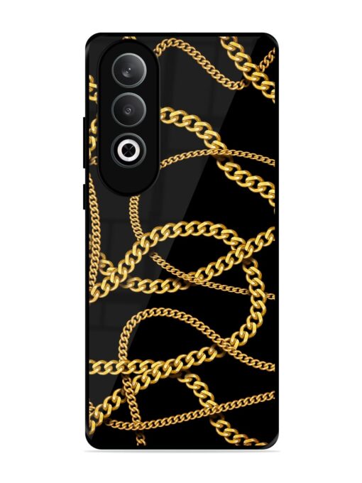 Decorative Golde Chain Glossy Metal Phone Cover for Oneplus Nord Ce 4 (5G) Zapvi