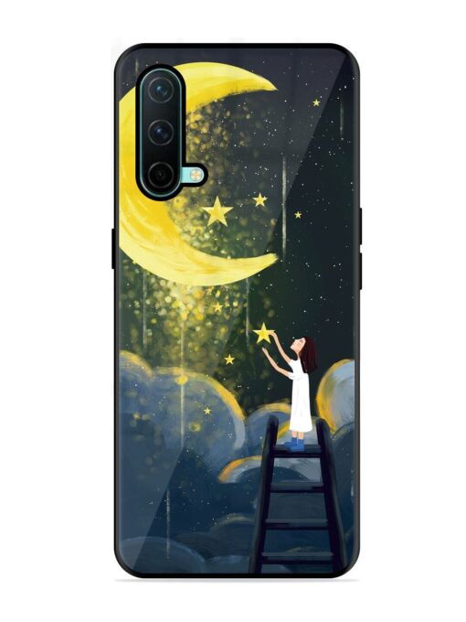 Moonlight Healing Night Illustration Glossy Metal TPU Phone Cover for Oneplus Nord Ce (5G) Zapvi