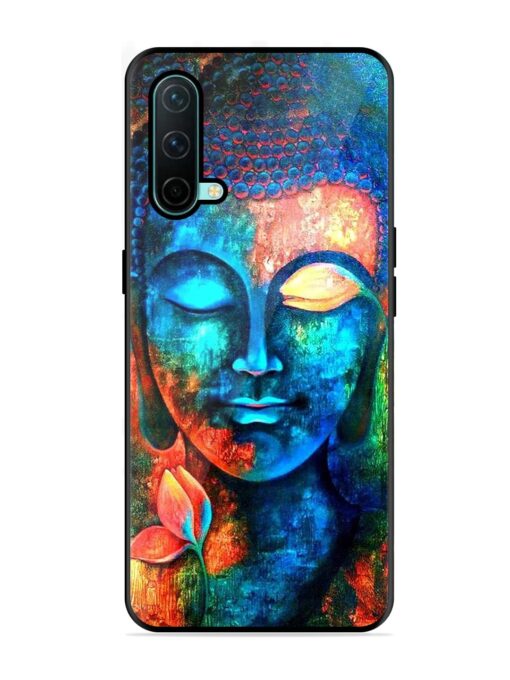 Buddha Painting Glossy Metal Phone Cover for Oneplus Nord Ce (5G) Zapvi